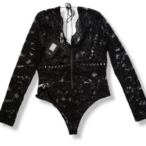 NWT Fashion Nova Amaze You Bodysuit Long Sleeve